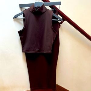 Bar 111 matching skirt and top set. top size S. skirt size xs. Brown. Cute set!